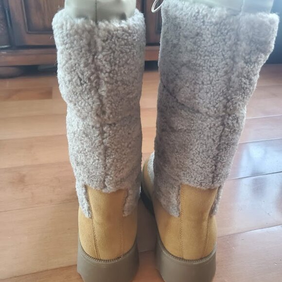 Aerosoles Schade Suede and Faux Shearling Boots - Picture 6 of 7